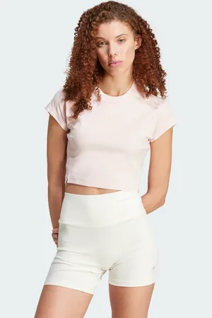 adidas T-shirt Lounge Ribbed Crop