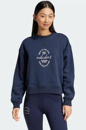 adidas Felpa Signature Graphic Print Fleece Loose