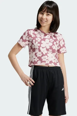 adidas T-shirt da allenamento Train Essentials Seasonal Printed Cropped Junior