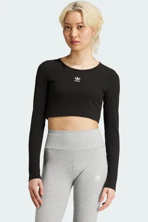 adidas Maglia Essentials Ribbed Crop Long Sleeve