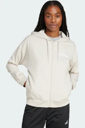 adidas Felpa con cappuccio Essentials Linear Full-Zip French Terry