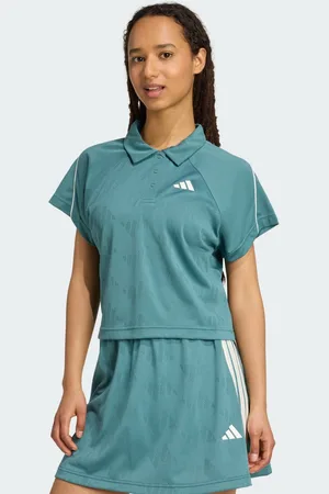 adidas Polo Jacquard ispirata al tennis con 3 strisce dello stadio