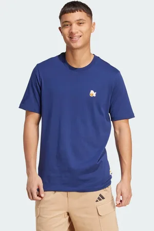 adidas T-shirt grafica patch con cane e cerchio