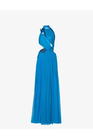 Alberta Ferretti Donna Vestiti - Abito In Chiffon Ecosostenibile Con Cut-out