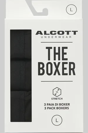 Alcott Set di 3 boxer in cotone elasticizzato