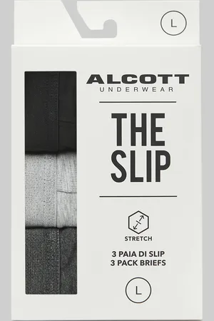 Alcott Set di 3 slip in cotone elasticizzato