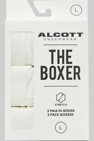 Alcott Set di 3 boxer in cotone elasticizzato