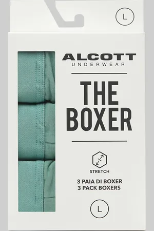 Alcott Set di 3 boxer in cotone elasticizzato