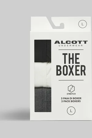 Alcott Set di 3 boxer in cotone elasticizzato