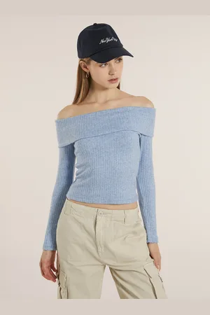Alcott Pullover con scollo bardot a coste