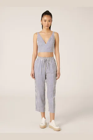 Alcott Pantaloni a righe con texture stropicciata