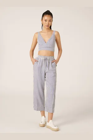Alcott Top a righe con texture stropicciata