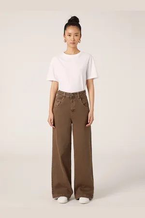Alcott Pantaloni wide leg in cotone