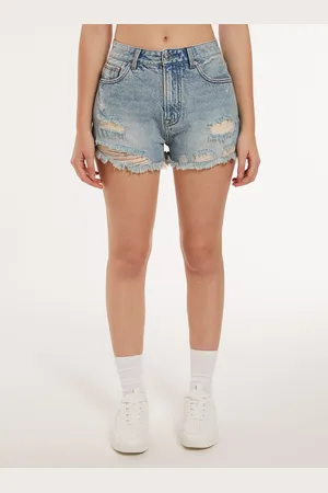 Alcott Shorts in denim con rotture