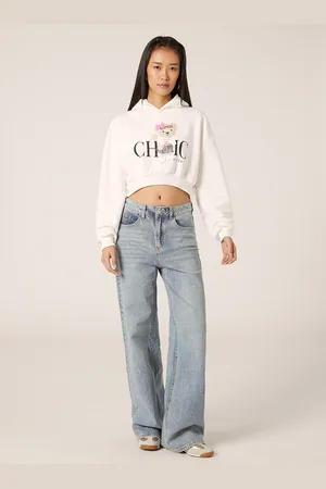 Alcott Felpa cropped con stampa Teddy