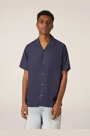 Alcott Camicia in misto lino con collo bowling