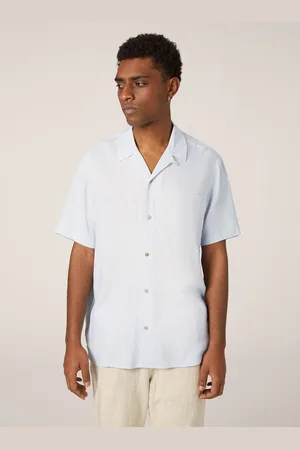 Alcott Camicia in misto lino con collo bowling