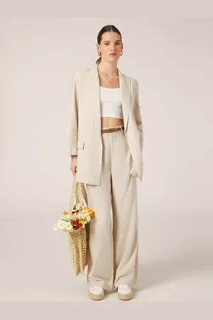 Alcott Pantaloni in misto lino con cintura