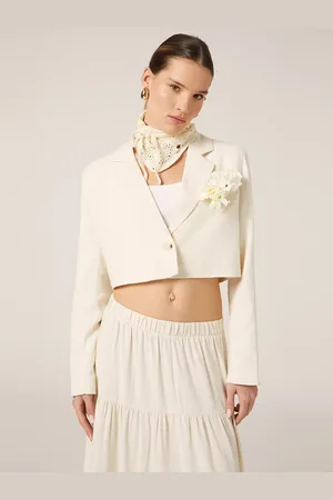 Alcott Blazer cropped in misto lino
