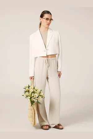 Alcott Blazer cropped in misto lino