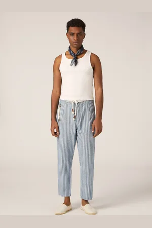 Alcott Pantaloni a righe in misto lino