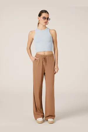 Alcott Pantaloni wide leg in misto lino