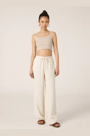 Alcott Pantaloni wide leg in misto lino