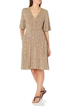 Amazon Kimono-Vestito Avvolgente Dresses, Mini Leopardo, US M