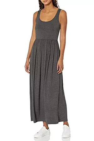 Amazon Essentials Tank Waisted Maxi Dress Vestido, Carbone Puntinato, XL