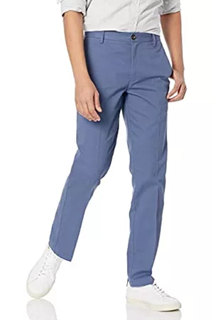 Amazon Slim-Fit Wrinkle-Resistant Flat-Front Chino Pant Casual-Pants, Indaco, 34W / 31L