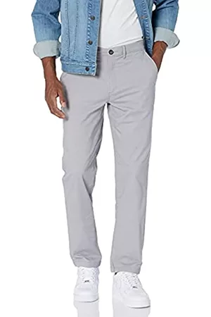 Amazon Uomo Pantaloni sportivi - Pantaloni da uomo aderenti, stile casual, elasticizzati, colore: cachi, chiaro, 30W x 34L