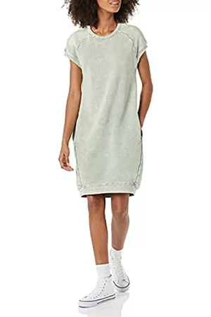 Goodthreads Modal Fleece Short-Sleeve Cocoon Dress with Pockets Vestito, Salvia, Lavaggio Acido, XL