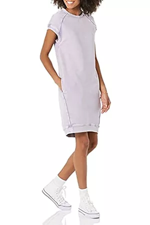 Goodthreads Modal Fleece Short-Sleeve Cocoon Dress with Pockets Vestito, Lilla Slavato, XL