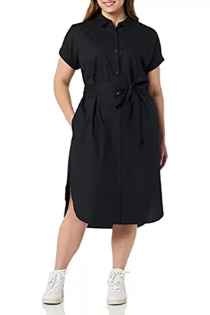Amazon Vestiti casual - Short Sleeve Button Front Belted Shirt Dress Vestito, , L