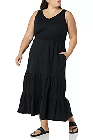 Amazon Sleeveless Elastic Waist Summer Maxi Dress Abito Casual, , XS