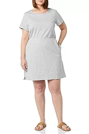 Amazon Short Sleeve Elastic Waist Cotton Jersey Minidress Abito Casual, Erica Chiaro, M