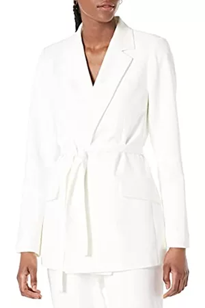 THE DROP Donna Blazer - Ren Wrap Front Belted Blazer, Avorio, X-Small