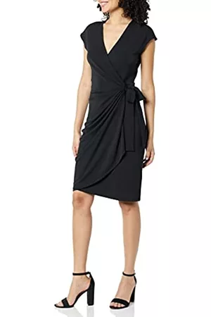Amazon Donna Vestiti estivi - Classic cap Sleeve Wrap Dress Abito, , L