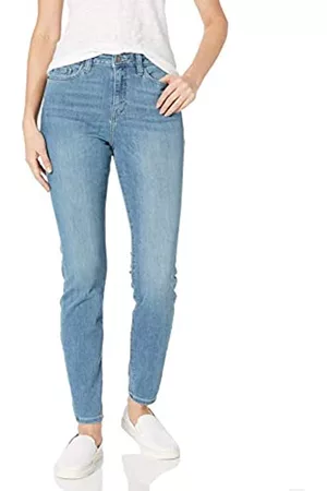 Amazon Donna Jeans a vita alta - Jeans Skinny a Vita Alta Donna, delavé Chiaro, 46-48 Corto