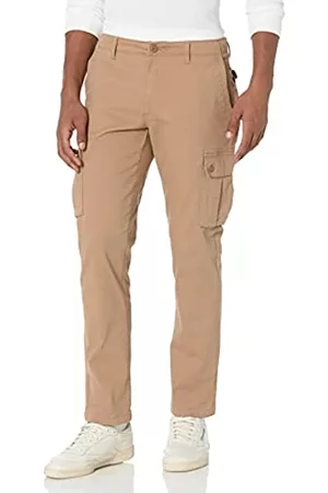 Amazon Pantaloni Cargo Elasticizzati Slim Uomo, Kaki Scuro, 30W / 28L