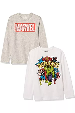 Amazon Bambini T-shirt a maniche lunghe - Disney | Marvel | Star Wars T-Shirt a Maniche Lunghe Bambini e ragazzi, Pacco da 2, Avengers Marvel, 3 anni