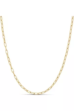 Amazon Collana placcata Oro 14 carati con Catenella a Forma di graffetta, 50,8 cm, in Oro Giallo