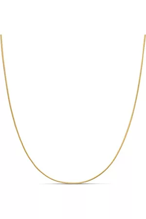 Amazon Donna Collane - Catena a Serpente placcata in Oro 14 carati, 50,8 cm, Oro Giallo