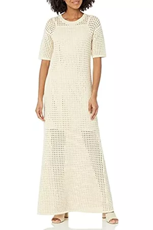 THE DROP Donna Vestiti lunghi - Miles Crochet Short Sleeve Maxi Dress Abito, Betulla, 4XL Plus
