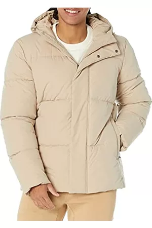 Amazon Mid-Length Hooded Puffer Uomo, Tan, XL