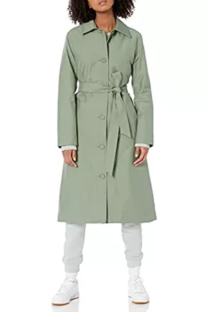 Amazon Aware Donna Trench - Trench Idrorepellente dalla vestibilità Comoda Donna, Verde Salvia, S