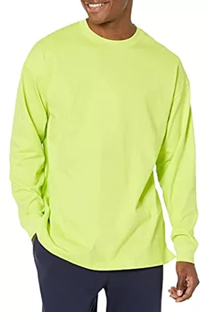 Amazon Uomo Polo - Maglietta Oversize a Manica Lunga Uomo, Verde Lime, XXL