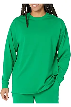 Amazon Uomo Polo - Maglietta Oversize a Manica Lunga Uomo, Verde, XXL