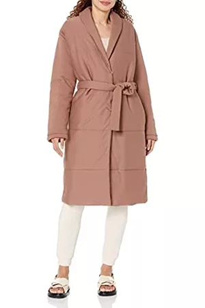Amazon Aware Donna Cappotto vestaglia - Vestaglia imbottita in cotone dalla vestibilità comoda Donna, Marrone Chiaro, 3XL Plus