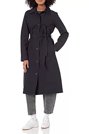 Amazon Aware Donna Trench - Trench idrorepellente dalla vestibilità comoda Donna, Nero, 3XL Plus